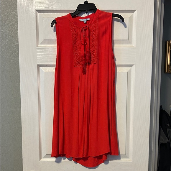 She + Sky Dresses & Skirts - She + Sky Vibrant orange/pink Sleeveless dress